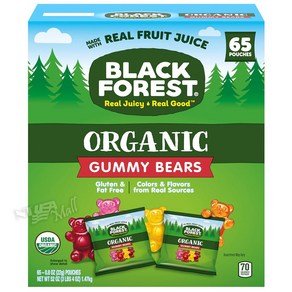 블랙 포레스트 유기농 구미 베어 캔디 22gX65개 BLACK FOREST ORGANIC GUMMY BEARS CANDY, 1개