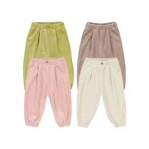 아가방 중계점*BEST* 콜드웜 골지바지 4Colo (GREEN PINK BEIGE IVORY) 베이직 컬러 골지소재 따뜻한 밴딩 팬츠