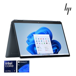 [24년 최신+혜택] HP 스펙터 x360 2-in-1 노트북 14 (울트라7-155H/터치 2.8K OLED/Ai 스마트/32GB/512GB/120Hz 400nits/윈11프로), x360_14, WIN11 Po, 32GB, 512GB, 블루