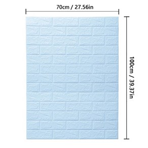 인테리어 벽지 거실 셀프 포인트 도배거실 벽지 스티커 고급 3D 주방 및 가정 접착 데칼, 23 light blue, 1개