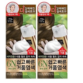 미쟝센 쉽고 빠른 거품염색 6N 밝은갈색 2개팩