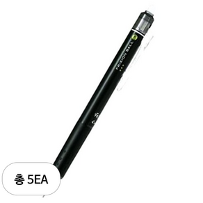 프릭션 노크식 유성펜 0.5mm, black, 5개