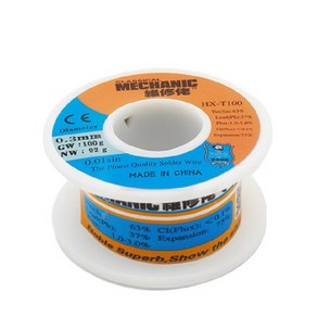 MECHANIC HX-T100 100g 납 Sn63/Pb37 로진 코어 183 ℃ 융점 0.3-1.2mm 솔더 와이어 용접 플럭스 1.0-3.0% 철 케이블 릴, 04 0.6mm, 1개