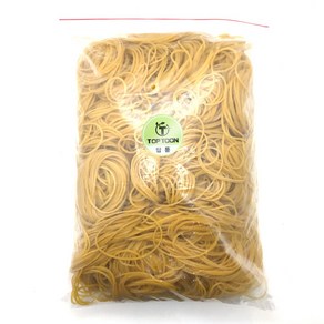 탑툰 투밴드 파마 롯드 고무줄 노랑 50mm 1kg, 1개