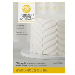 Wilton Decoato Pefeed White Fondant 24 oz Wilton Decoato Pefeed 화이트 퐁당 24온스, 1개, 680g