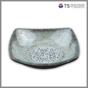 [돌산멜라민] 플라워 멜라민 샤링사각구프 - 찬기 쿠프 구프 식당용 업소용 그릇, 5.5