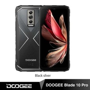 DOOGEE Blade10 Po 견고한 휴대폰 6.56 인치 90Hz IPS 화면 6GB + 256GB 옥타 코어 50MP AI 메인 카메, 01 CHINA_01 Global Vesion, 02 Black silve