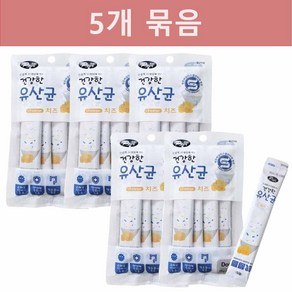 소화 잘 되는 짜먹는 건강한 피어 유산균 강아지 간식(15g x 4개입) 5개 묶음