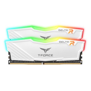 T-Force DDR4 32G PC4-25600 CL16 Delta RGB 화이트 (16Gx2) 서린