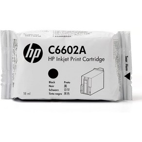 HP Black Reduced Height Original Ink Cartridge (C6602A)