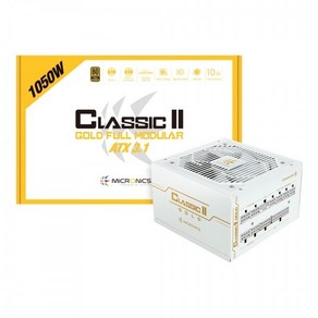 마이크로닉스 CLASSIC 2 1050W 80PLUS GOLD 230V EU 풀모듈러 화이트 HP1-O1050GD-E12F