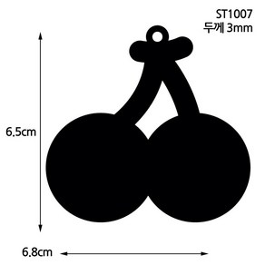 (10개) 아크릴판 블랙 체리 자개공예