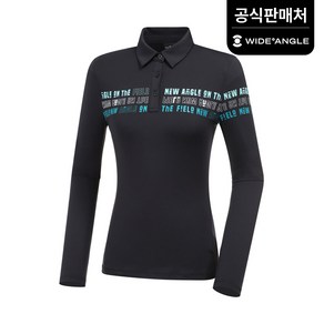 [와이드앵글 공식] 여성 워딩 모티브 카라 티셔츠 L WWU20242Z1