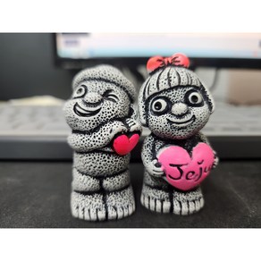 Jeju(제주) 돌하르방 해녀 (I Love you) 장식인형(6.5cm)