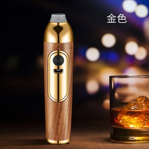 휴대용 담배재털이 디지털 제거 밀폐 보관 우드 가정용 담배 흡입기 흡연 재털이 재떨이, 2  백작골드 원터치 담배 파이프 증정 꽁초 보관, 1개