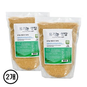 [우리농] 유기농 설탕 1kg x2개, 2개