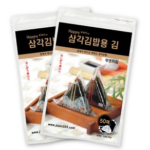 주신산업 맛있는 삼각김밥김 50매 삼각김밥, 1개