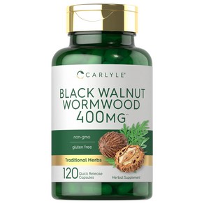 Calyle Black Walnut Womwood  120 Capsules  Hebal C 칼라일 블랙 월넛 쑥  120 캡슐  허브콤플렉스  비 GMO 프리, 1개, 120정