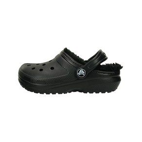 S마켓 NC고잔 CROCS 크록스 CLASSIC LINED CLOG K (207010-060) 블랙 키즈 겨울 털 크록스