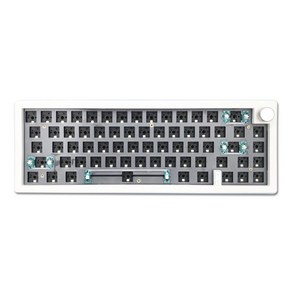 ZUOYA GMK67 무선 커스텀 키보드 베어본 하우징, 6. 화이트