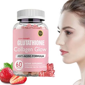 Glutathione Collagen Glow Glutathione Collagen Glow Gummies Collagen Gummies fo Women Skin Cae Ko, 1pc, 1개, 60정