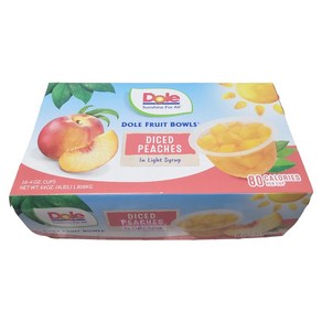 Dole 후룻볼 복숭아 113g 과일 통조림, 113g(1개입), 16개