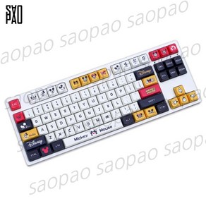 사오파오 미키마우스 st. 키캡 PBT XDA 5면 염료승화 Michey Mouse (148키)