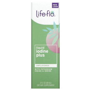 Life-flo 액상 요오드 플러스 요오드화 칼륨 요오드 함유 무맛 59ml(2fl oz)