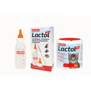 [beapha 공식] 라크톨 고양이 분유 + 젖병세트 신생아 고양이 수유 키트, 분유 250g+젖병세트, 1개