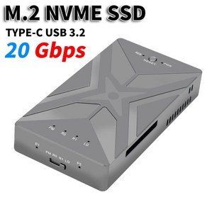 Gbps M2 10 20Gbps C SSD NVME GEN2 지원 TYPE 32 USB 인클로저 베이 박스 드라이브 하드 듀얼 모바일 RAID 케이스, 01=10Gbps, 1)10Gbps