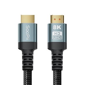 SooPii HH80 HDMI v2.1 케이블 (3m) 케이블-모니터케이블, 1개, 3m