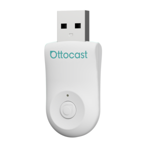 Ottocast 미니 동글 2in1 무선 안드로이드 오토 카플레이, 하얀색