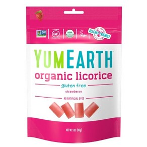 직구 얌얼스 유기농 비건 글루텐프리 딸기맛 리코라이스 젤리 YumEath Oganic Gluten Fee Stawbey Licoice 5oz, 142g, 1개