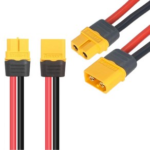 AMASS XT60 연장 케이블 15cm 16AWG 50cm 14AWG, 15cm 16awg 수, 1개