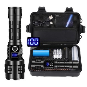 LED 500000 led XHP99 flashlight IP67 5 손전등 강력 초고휘도 루멘 플래시 라이트, 1개