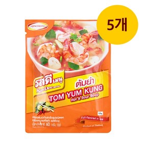 태국 로띠 똠양꿍 파우더 60g x 5개 똠양꿍재료 태국조미료 Tom Yum Kung Powder 60g