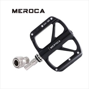 [MEROCA] 착탈식 분리 페달 [좌우1조] - 미니벨로 브롬톤 퀵릴리즈패달, 검정, 1세트