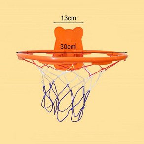 장착 실내 드리블 사일런트 후프 농구골대 골 장난감 스포츠 훈련 농구 벽 연습, 1) 주황색, 1개