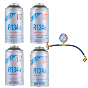 자동차 에어컨 냉매 4캔 + 충전도구 세트 여름 R134a DIY 냉매충전, 1개