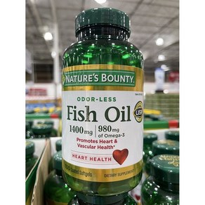 [당일배송] 네이처 바운티 어유 오메가3 피시오일 1400mg 130정 Nature's Bounty Fish Oil