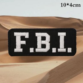 백팩 및 의류용 FBI 전술 자수 패치 후크 백킹 또는 다리미 장착 군사 액세서리, [05] AY72 sew on, 1개