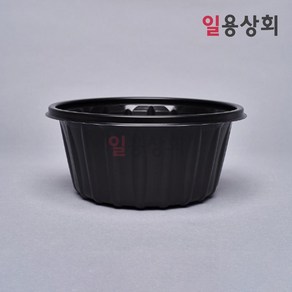 [ILYONG] 칼국수용기 SW 195파이 대 1420ml 검정 300세트, 300개, 1세트