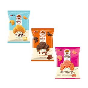 [KT알파쇼핑]농심 빵부장 55g 소금빵 + 초코빵 + 라즈베리빵 각2개씩