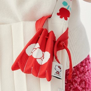 조셉앤스테이시 Lucky Pleats Knit Nano Bag Hello Kitty Babados Red (0JSO5AC40401F) 154361