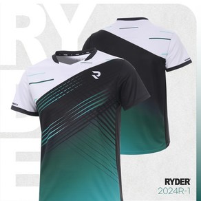 라이더 RYDER 2024R-1 남성/여성 차이나카라 반팔티셔츠 경기복 배드민턴 복 탁구 스쿼시 스포츠의류