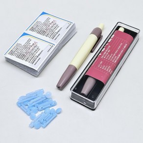 PVC 무통 사혈기+채혈침 10개+알콜 솜 25매 국산 무통채혈기