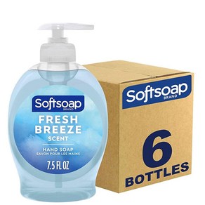 Softsoap 소프트솝 액체형 손비누 프레시 브리즈 221ml 7.5 Fl Oz x 6개 팩