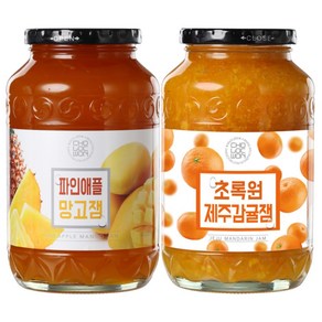 초록원 파인애플망고잼 1kg+제주감귤잼 1kg, 11 파인애플망고잼1kg+제주감귤잼1kg, 1kg, 2개