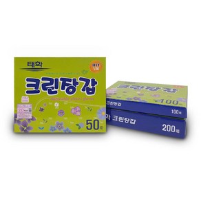 크린장갑 비닐장갑 위생장갑 일회용장갑 위생 비닐 일회용 크린 장갑 크린랲 태화 50매 100매 200매 400매, 1개