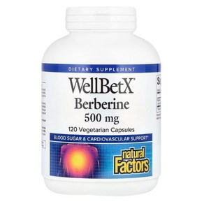 네츄럴펙터스 WellBetX 베르베린 500mg 베지캡슐 120정, 네츄럴펙터스WellBetX베르베린500mg베지, 1개